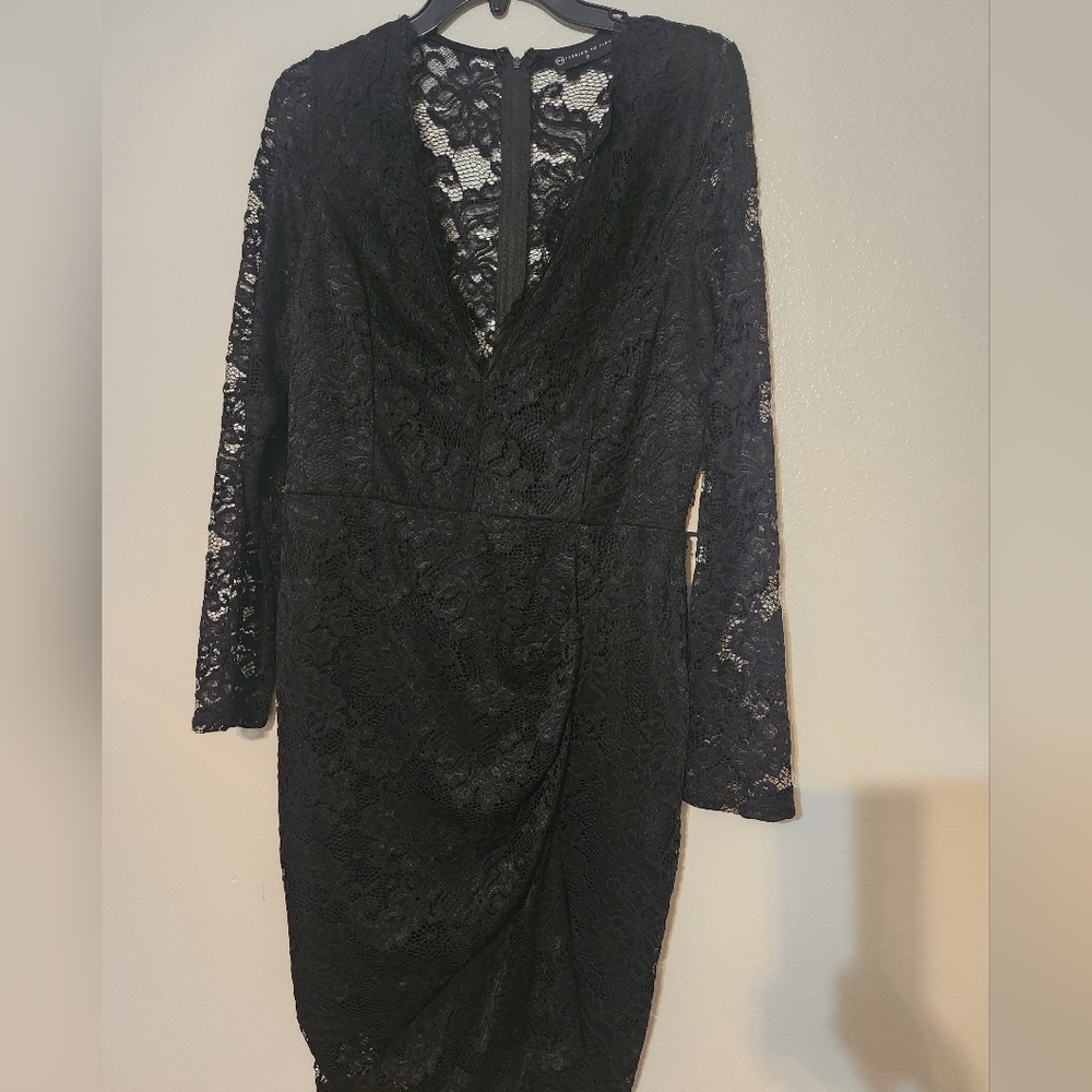 Fashion To Figure Elegant Black Lace Dress